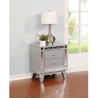 Coaster Furniture 204922 Leighton 2-drawer Nightstand Metallic Mercury